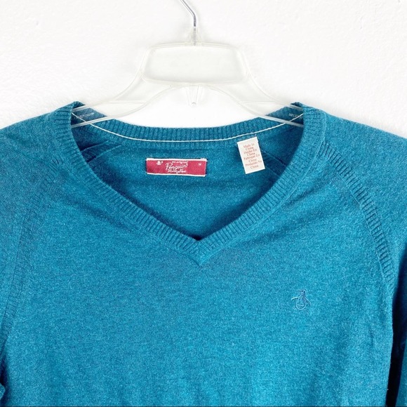 ORIGINAL PENGUIN by Munsingwear V-Neck Long Sleeves Sweater, Size Medium - Picture 4 of 8